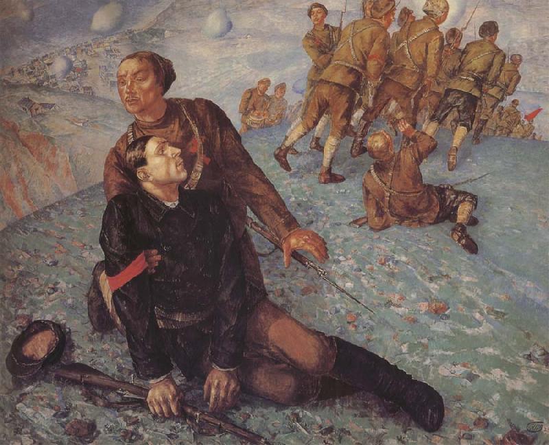 Kuzma Petrov-Vodkin Death of the Commissar Germany oil painting art